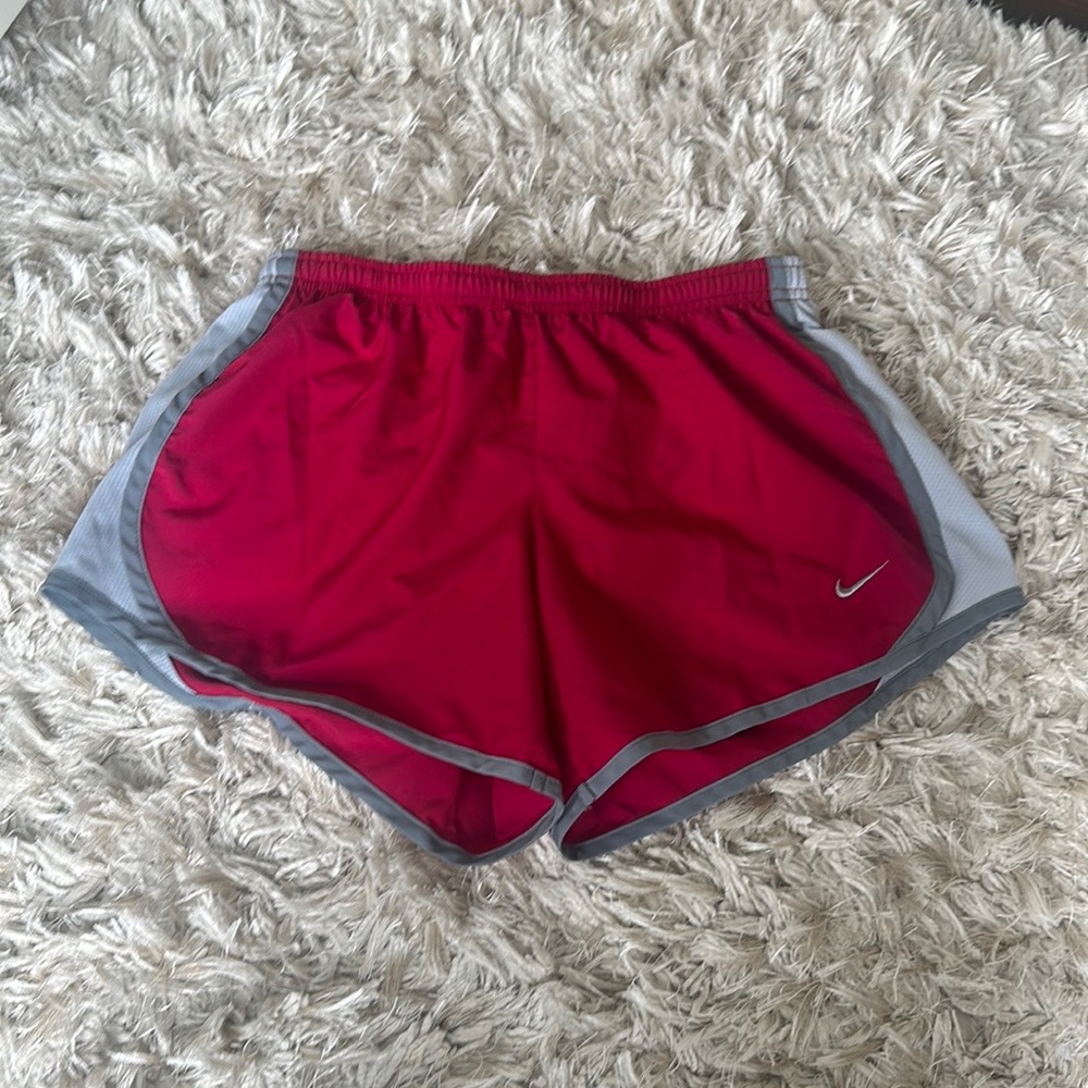 Berry colored nike running shorts